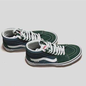 Vans Sk8-Hi Off the Wall High Top Sneakers Green/Teal Suede Canvas Men’s size 7